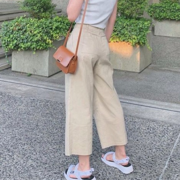 Wide Leg Beige Pants from OAK+FORT - Picture 7 of 9